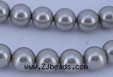 CGL172 10PCS 16 inches 4mm round dyed glass pearl beads wholesale