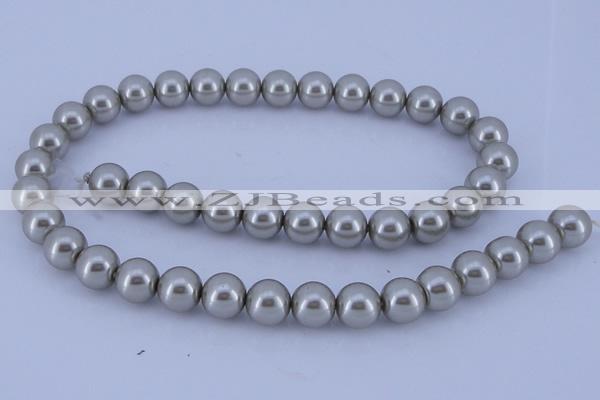 CGL175 5PCS 16 inches 10mm round dyed glass pearl beads wholesale