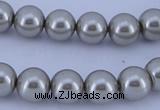 CGL177 5PCS 16 inches 14mm round dyed glass pearl beads wholesale