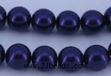 CGL275 5PCS 16 inches 10mm round dyed glass pearl beads wholesale