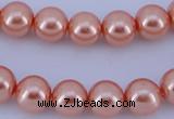 CGL293 10PCS 16 inches 6mm round dyed glass pearl beads wholesale