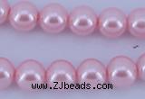 CGL303 10PCS 16 inches 6mm round dyed glass pearl beads wholesale