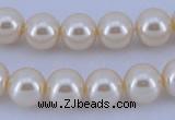 CGL32 10PCS 16 inches 4mm round dyed glass pearl beads wholesale