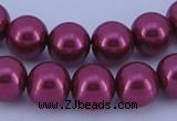 CGL320 5PCS 16 inches 20mm round dyed plastic pearl beads wholesale