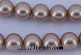 CGL356 5PCS 16 inches 12mm round dyed glass pearl beads wholesale