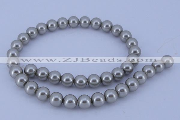 CGL373 10PCS 16 inches 6mm round dyed glass pearl beads wholesale