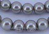 CGL377 5PCS 16 inches 14mm round dyed glass pearl beads wholesale