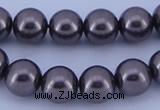 CGL404 10PCS 16 inches 8mm round dyed glass pearl beads wholesale