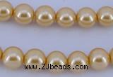 CGL52 10PCS 16 inches 4mm round dyed glass pearl beads wholesale