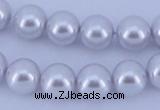 CGL76 5PCS 16 inches 12mm round dyed glass pearl beads wholesale