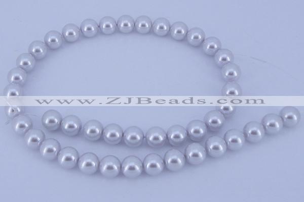 CGL77 5PCS 16 inches 14mm round dyed glass pearl beads wholesale