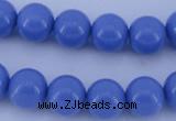 CGL806 10PCS 16 inches 4mm round heated glass pearl beads wholesale