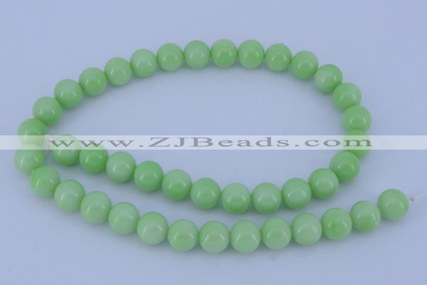 CGL819 10PCS 16 inches 6mm round heated glass pearl beads wholesale