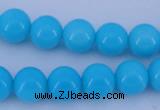 CGL825 10PCS 16 inches 6mm round heated glass pearl beads wholesale