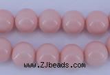 CGL830 10PCS 16 inches 4mm round heated glass pearl beads wholesale