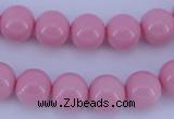 CGL836 10PCS 16 inches 4mm round heated glass pearl beads wholesale