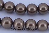 CGL92 10PCS 16 inches 4mm round dyed glass pearl beads wholesale