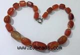 CGN105 20 inches 10*15mm - 20*30mm nuggets agate gemstone necklaces