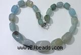 CGN106 20 inches 10*15mm - 20*30mm nuggets agate gemstone necklaces