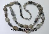 CGN548 23.5 inches striped agate gemstone beaded necklaces