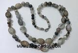 CGN548 23.5 inches striped agate gemstone beaded necklaces