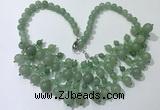 CGN560 19.5 inches stylish 4mm - 12mm green aventurine beaded necklaces