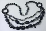 CGN603 23.5 inches striped agate gemstone beaded necklaces