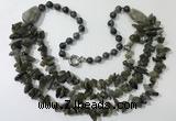 CGN677 22 inches stylish labradorite gemstone beaded necklaces