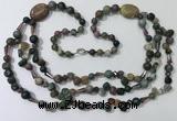 CGN685 23.5 inches chinese crystal & Indian agate beaded necklaces