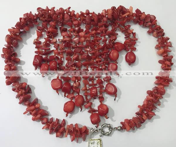 CGN838 20 inches stylish coral statement necklaces wholesale