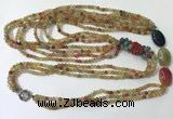 CGN851 30 inches trendy agate long beaded necklaces