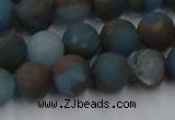 CGO258 15.5 inches 10mm round matte gold multi-color stone beads