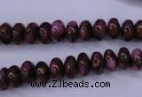 CGO71 15.5 inches 5*8mm rondelle gold red color stone beads