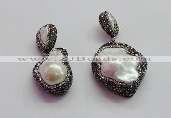 CGP1505 22*50mm - 33*60mm nuggets pearl pendants wholesale