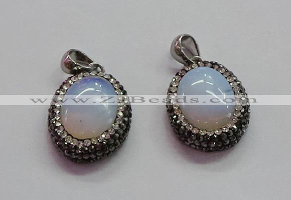 CGP1508 18*25mm oval opal pendants wholesale