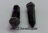 CGP1522 25*80mm - 28*90mm sticks black obsidian pendants