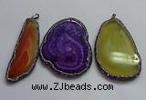 CGP1552 50*75mm - 58*100mm freeform agate pendants wholesale