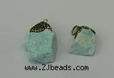 CGP202 15*25mm - 25*35mm nuggets amazonite gemstone pendants