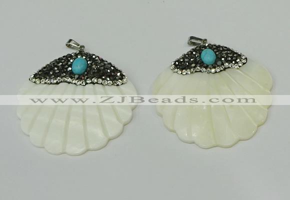 CGP295 45*48mm pearl shell pendants wholesale