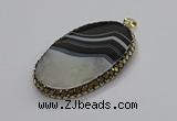 CGP3041 45*65mm - 45*70mm oval druzy agate pendants