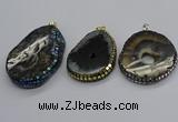 CGP3080 40*50mm - 45*55mm freeform druzy agate pendants