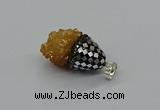 CGP3185 15*20mm - 15*35mm nuggets plated druzy quartz pendants