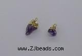 CGP3266 8*12mm - 10*14mm faceted nuggets amethyst pendants
