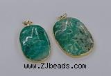 CGP3337 35*45mm - 35*50mm oval fossil coral pendants