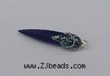 CGP3362 15*50mm - 16*65mm sticks lapis lazuli gemstone pendants