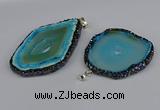 CGP3398 45*50mm - 45*60mm freeform druzy agate pendants