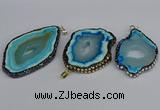 CGP3399 45*50mm - 45*60mm freeform druzy agate pendants