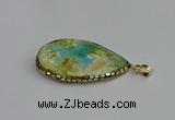 CGP3401 30*40mm - 30*45mm faceted flat teardrop agate pendants