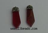 CGP342 12*50mm - 15*55mm arrowhead agate pendants wholesale