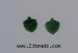 CGP3435 12*16mm carved leaf druzy agate pendants wholesale